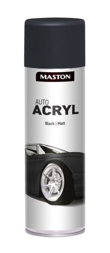 SPRAYPAINT AUTOACRYL 500ml - Спрей боя черен полу-мат