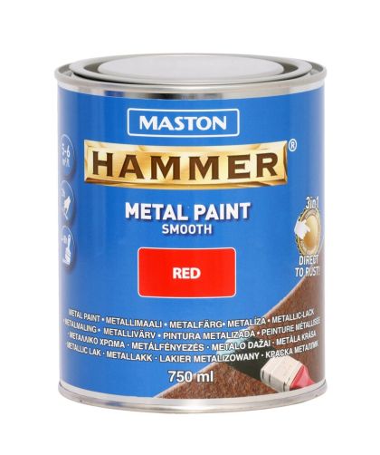 PAINT 3 in1 HAMMER 750ml Боя Hammer червена гладка