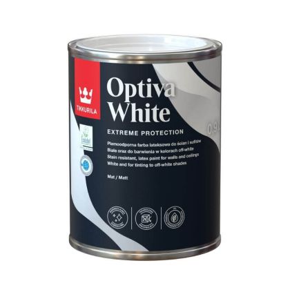 OPTIVA WHITE A BASE 0.9L  Латекс БЯЛ МАТ