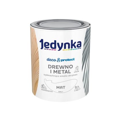 JEDYNKA D and P Бързосъхнещ акрилен емайллак на водна основа Бял мат 0,7 л