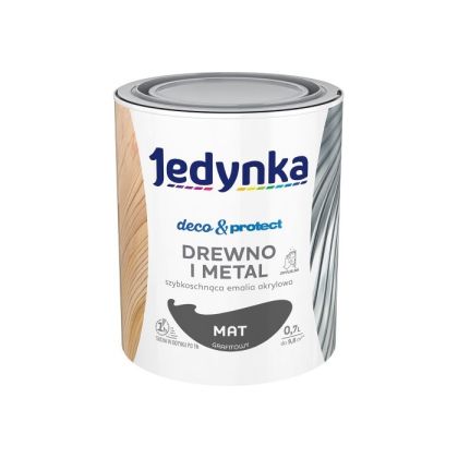 JEDYNKA D and P Бързосъхнещ акрилен емайллак на водна основа Графит мат 0,7 л.