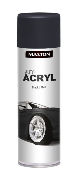 SPRAYPAINT AUTOACRYL 500ml - Спрей боя черен полу-мат